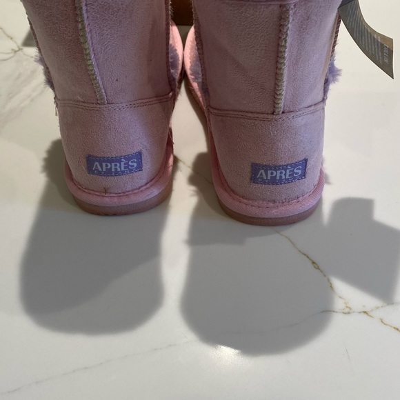 🦄🦄LAMO APRES Girls Pull On Boots Size 3 & 4 Youth Faux Suede Pink Unicorn 🦄‎ - Picture 5 of 5